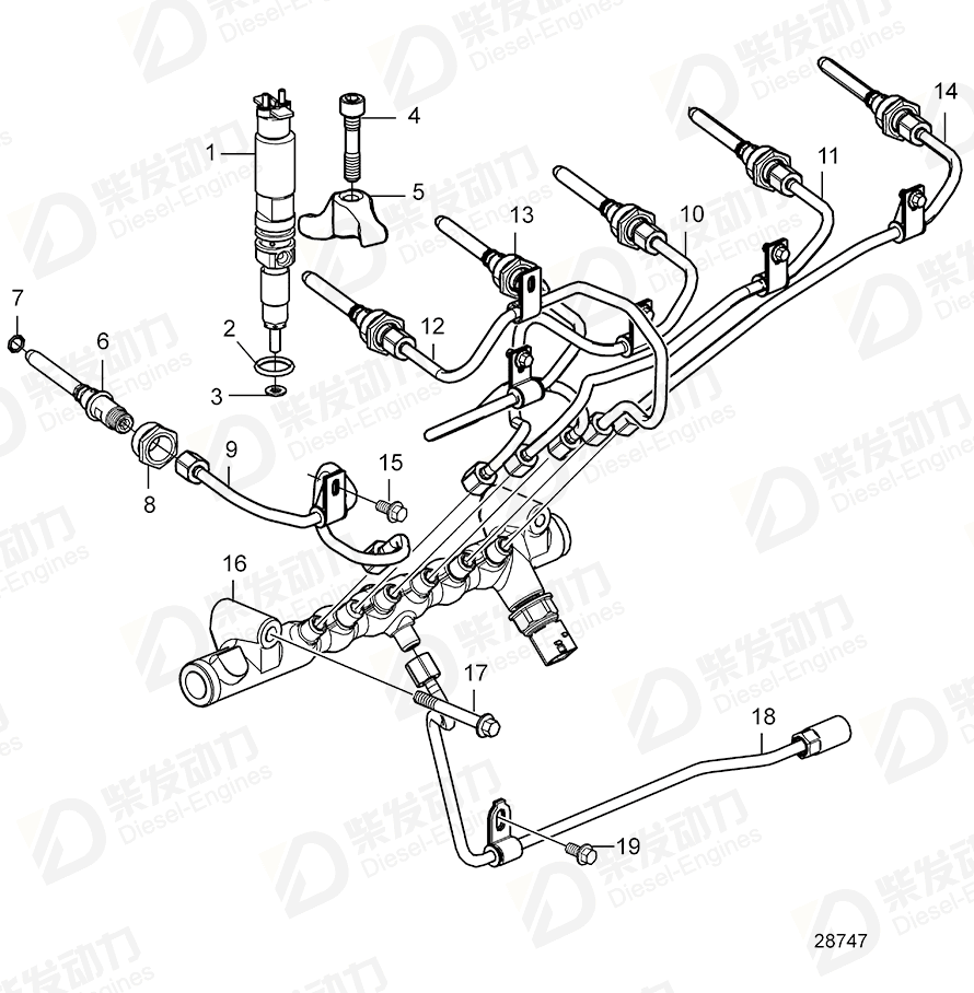 VOLVO Pipe 22795202 Drawing